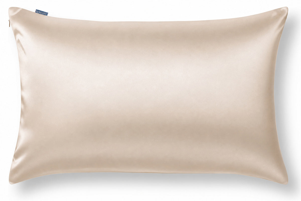 RENESSY Silk Pillowcase, 100% Organic Mulberry Silk, 22 Momme 6A (Standard) – Champagne