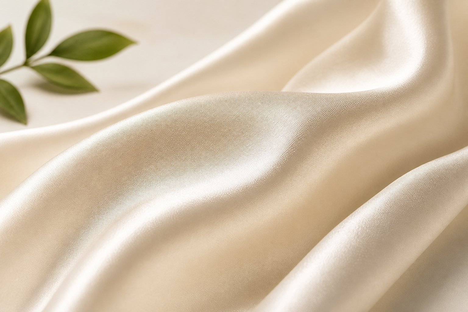 Close-up detail of RENESSY silk before comparison